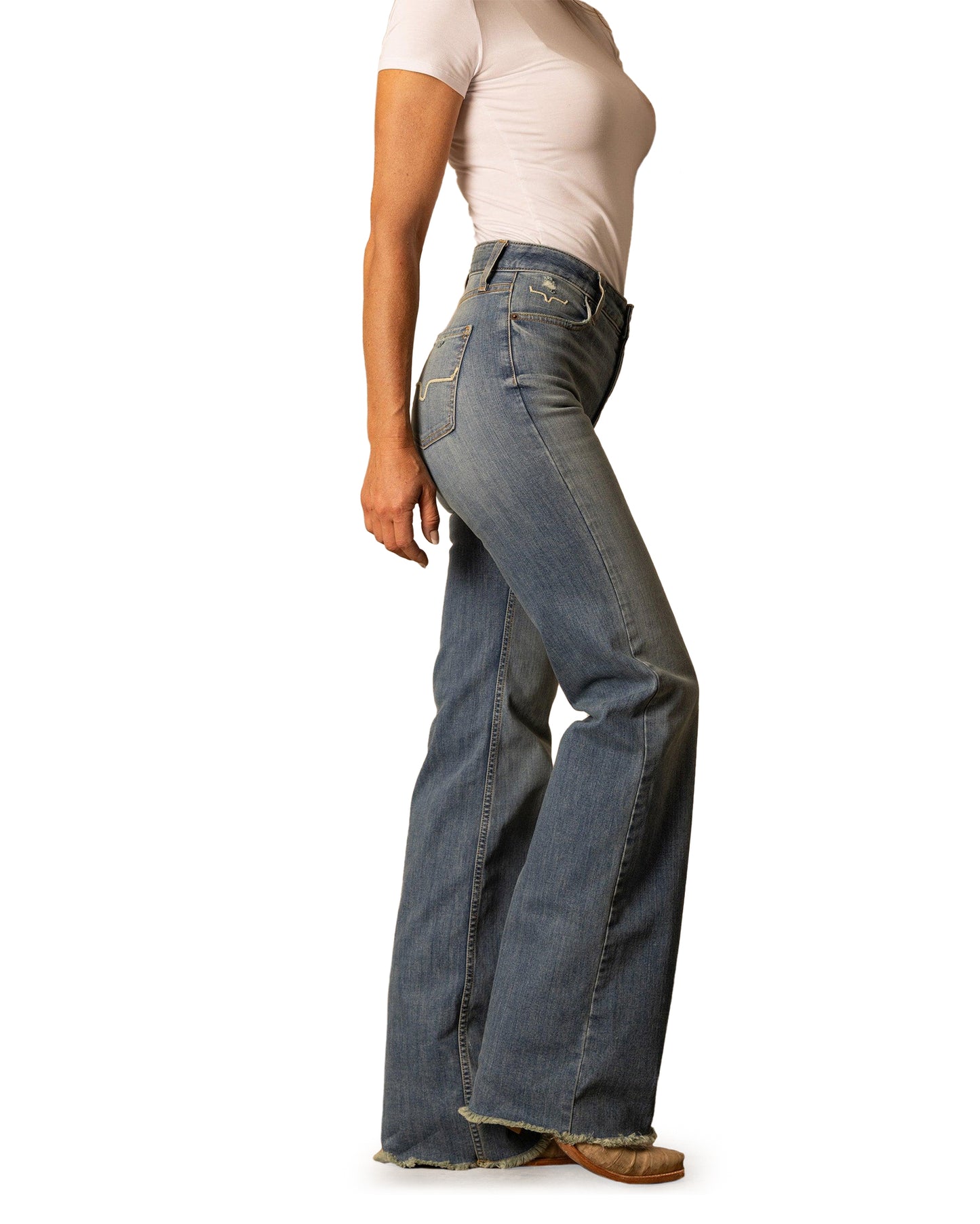 Kimes Ranch Women's Olivia High Rise Wide Leg Jeans in Blue at Skip's Western Outfitters