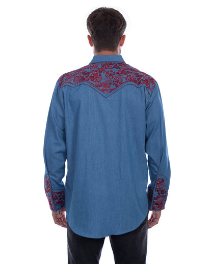 Floral Tooled Embroidery Shirt