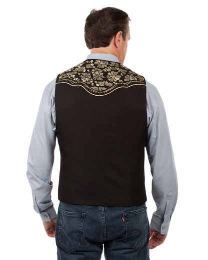 Men's Floral Tooled Vest