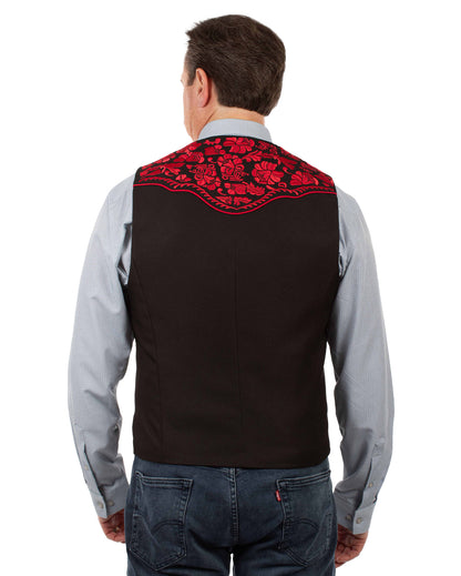 Men's Floral Tooled Vest