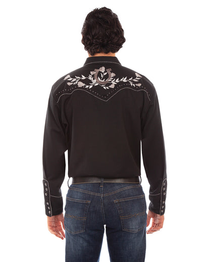 Men's Horseshoe Rose Western Shirt