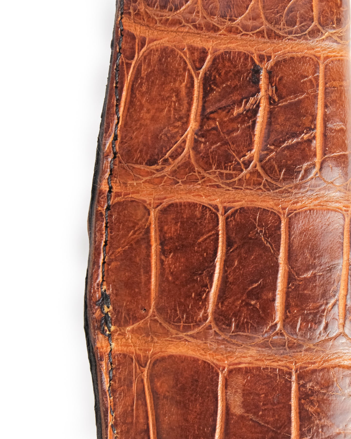 Large Alligator Knife Holster with Jungle Master Knife - Cognac