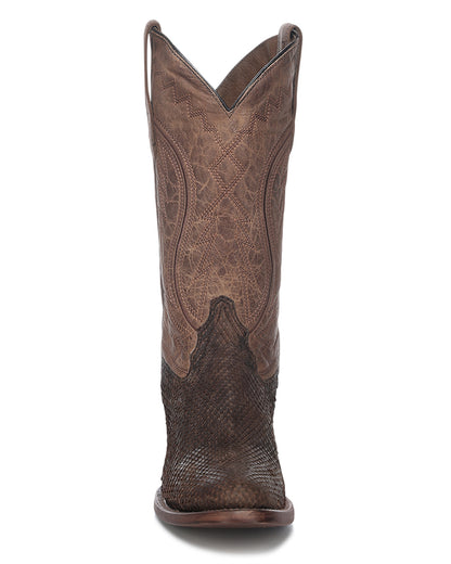 Men's Exotic Embroidered Round Toe Western Boots - L8028