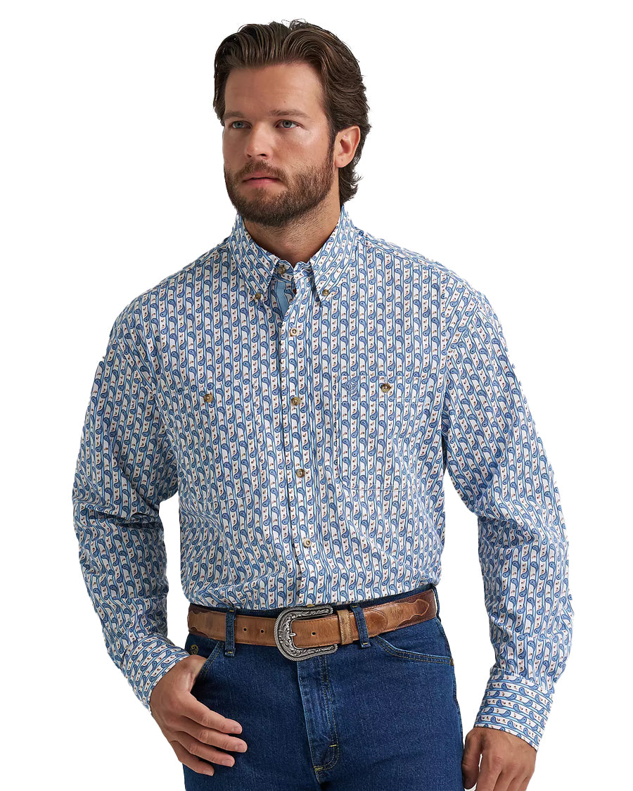 Men's George Strait Collection Two Pocket Long Sleeve Shirt