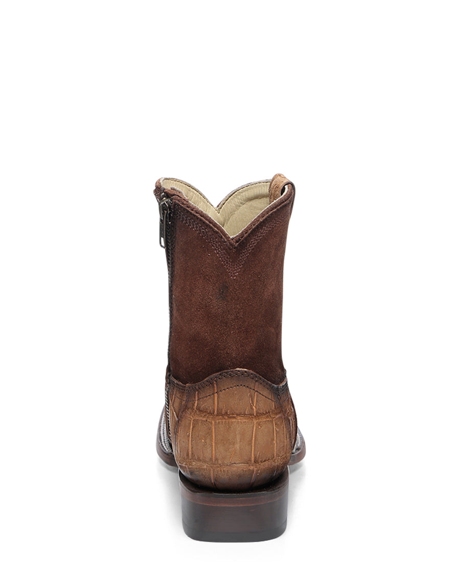 Men's Exotic Short Square Toe Western Boots - A4916