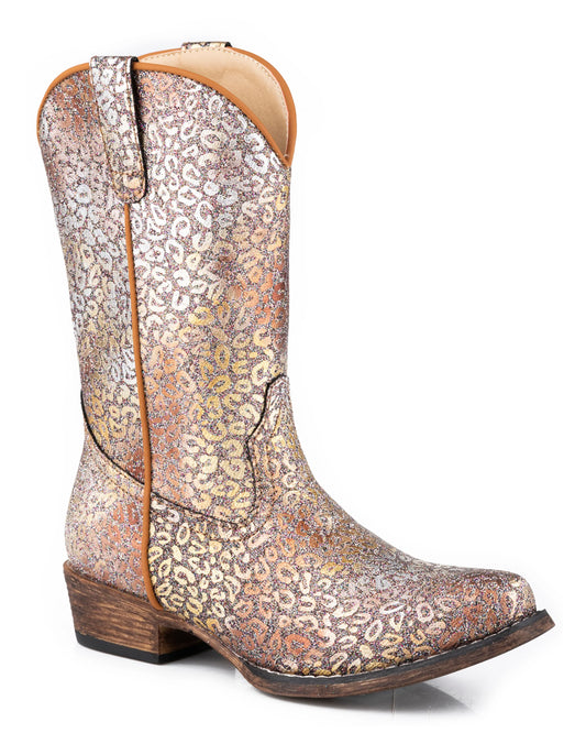 Little Girls' Riley Leopard Western Boots by Roper from Skip’s Western Outfitters | KAR-09-018-1566-3376-TA-1-MED