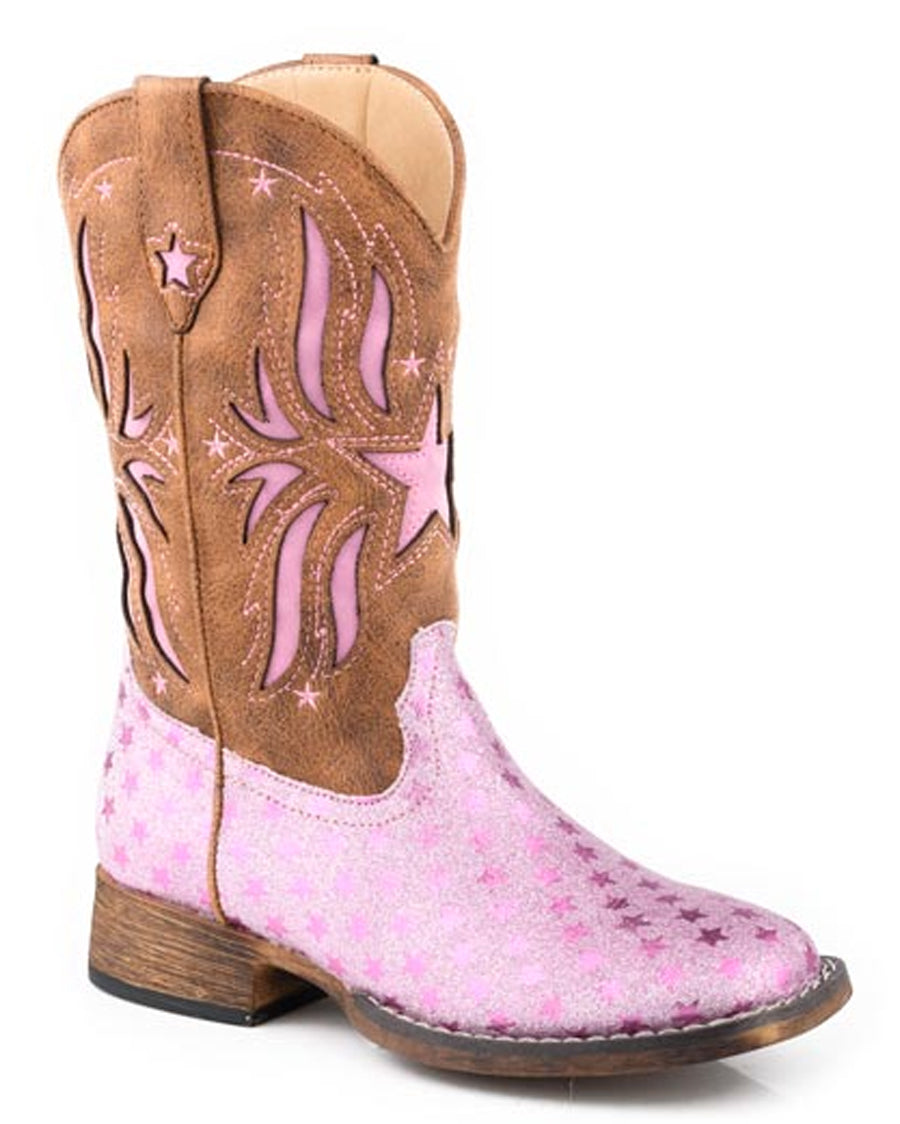 Little Girls' Starlet Western Boots by Roper from Skip’s Western Outfitters | KAR-09-018-1903-3619-PI-1-MED