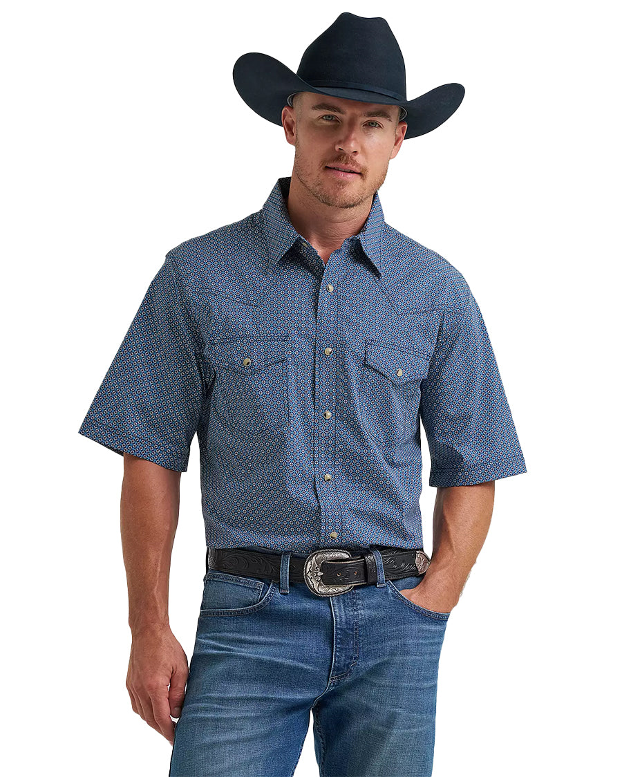 Men's Classic Fit 20X® Competition Advanced Comfort Short Sleeve Shirt by Wrangler from Skip’s Western Outfitters | WRA-112374291-S-REG