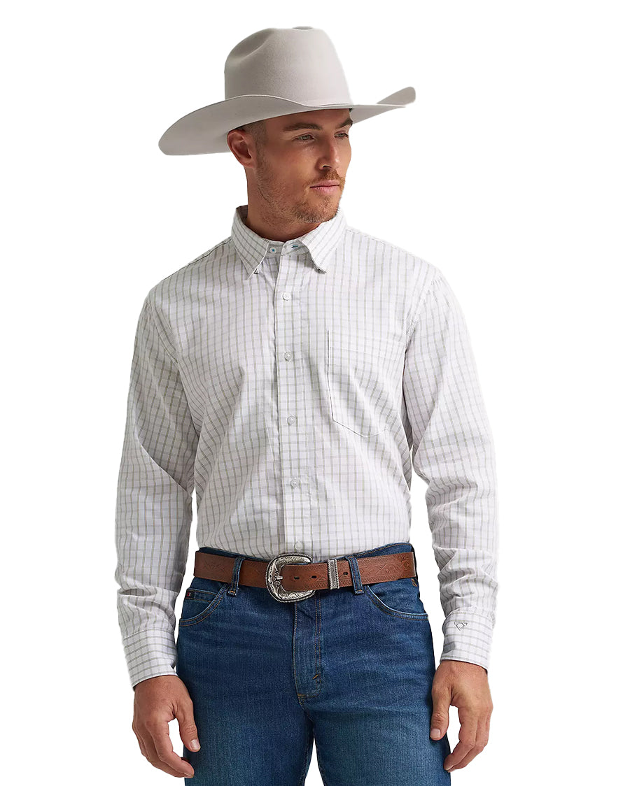 Men's Classic Fit Cody Johnson Long Sleeve Button Shirt by Wrangler from Skip’s Western Outfitters | WRA-112374475-S-REG