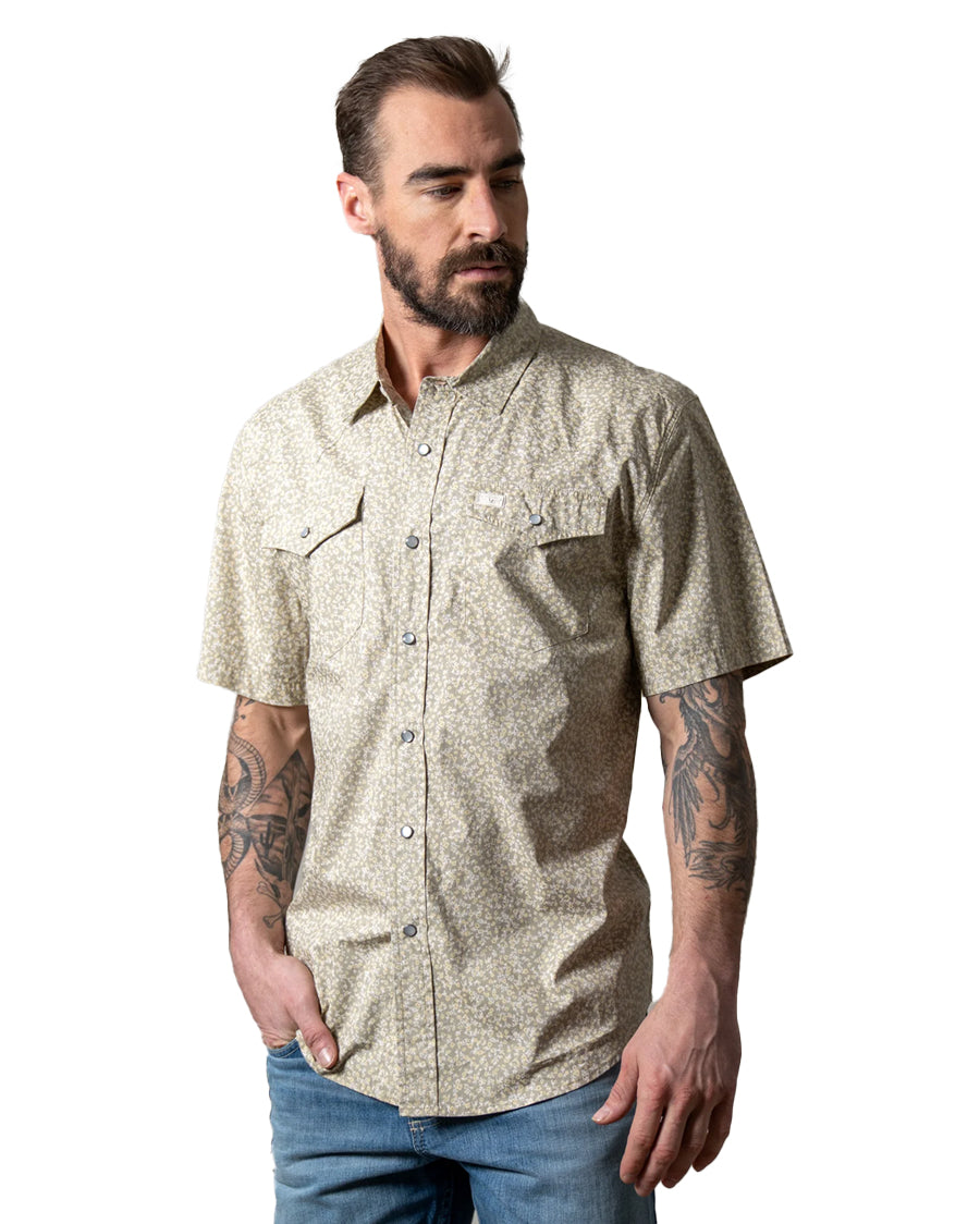 Men's Bascom Short Sleeve Western Snap Shirt - Mds0000092-Gn009