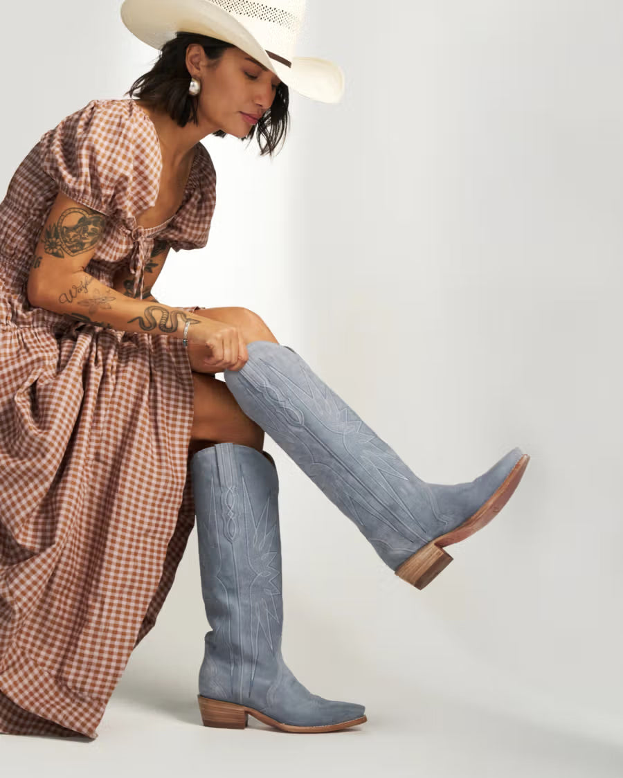 Women's The Loretta Suede Western Boots - 21072-Cby