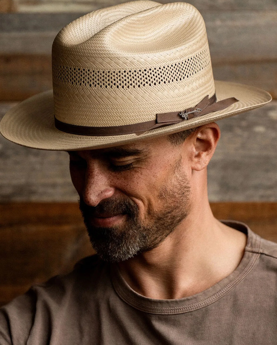 Open Road 10X Vented Straw Cowboy Hat - SSOPRV-0526-T1