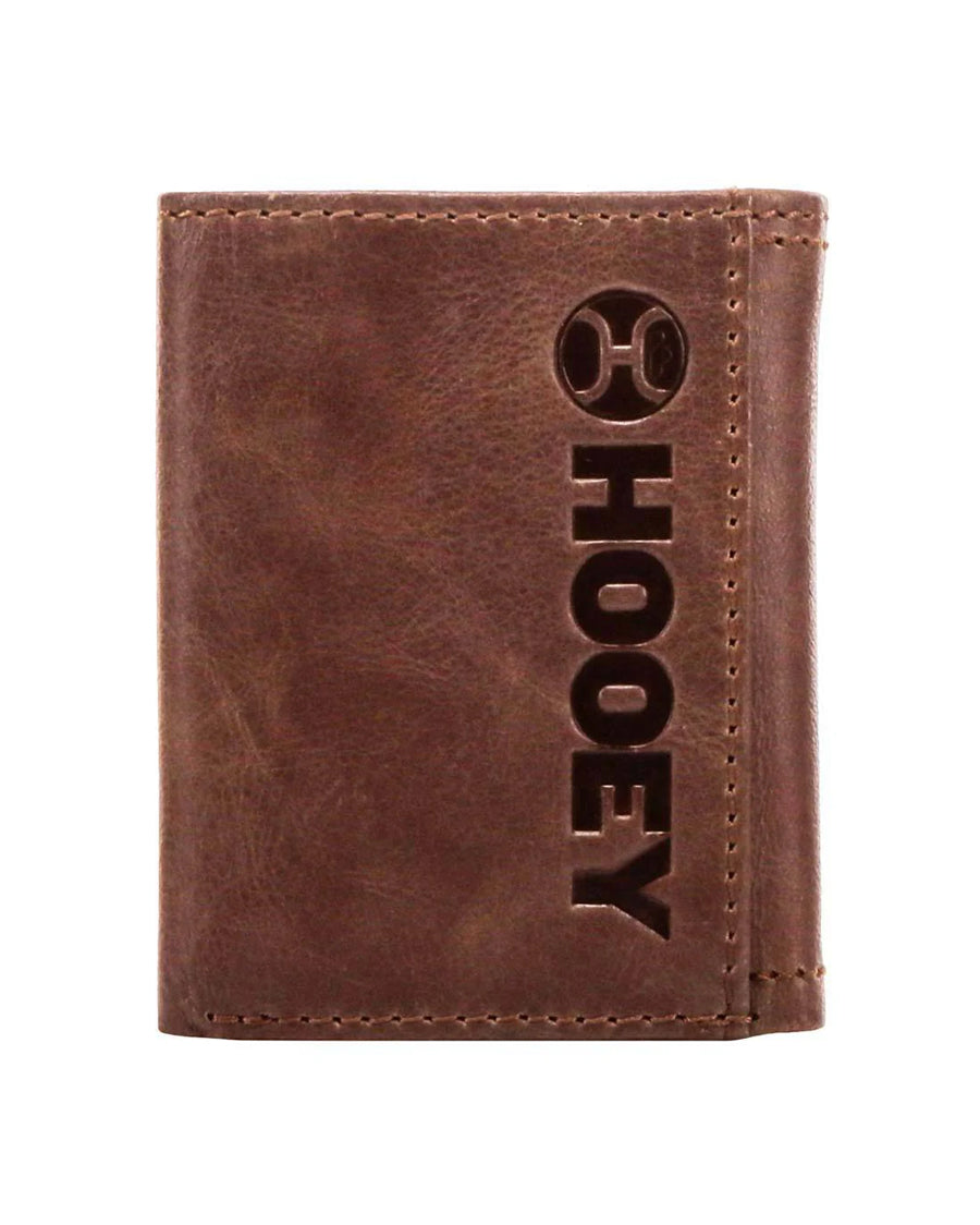 Hooey Classic Smooth Brown Trifold Wallet - Htf001-Br
