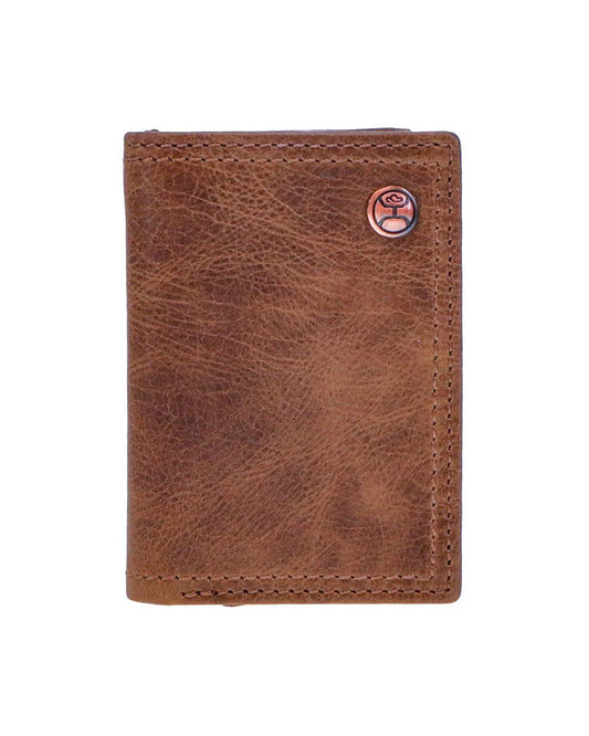 Hooey Classic Smooth Brown Trifold Wallet - Htf001-Br