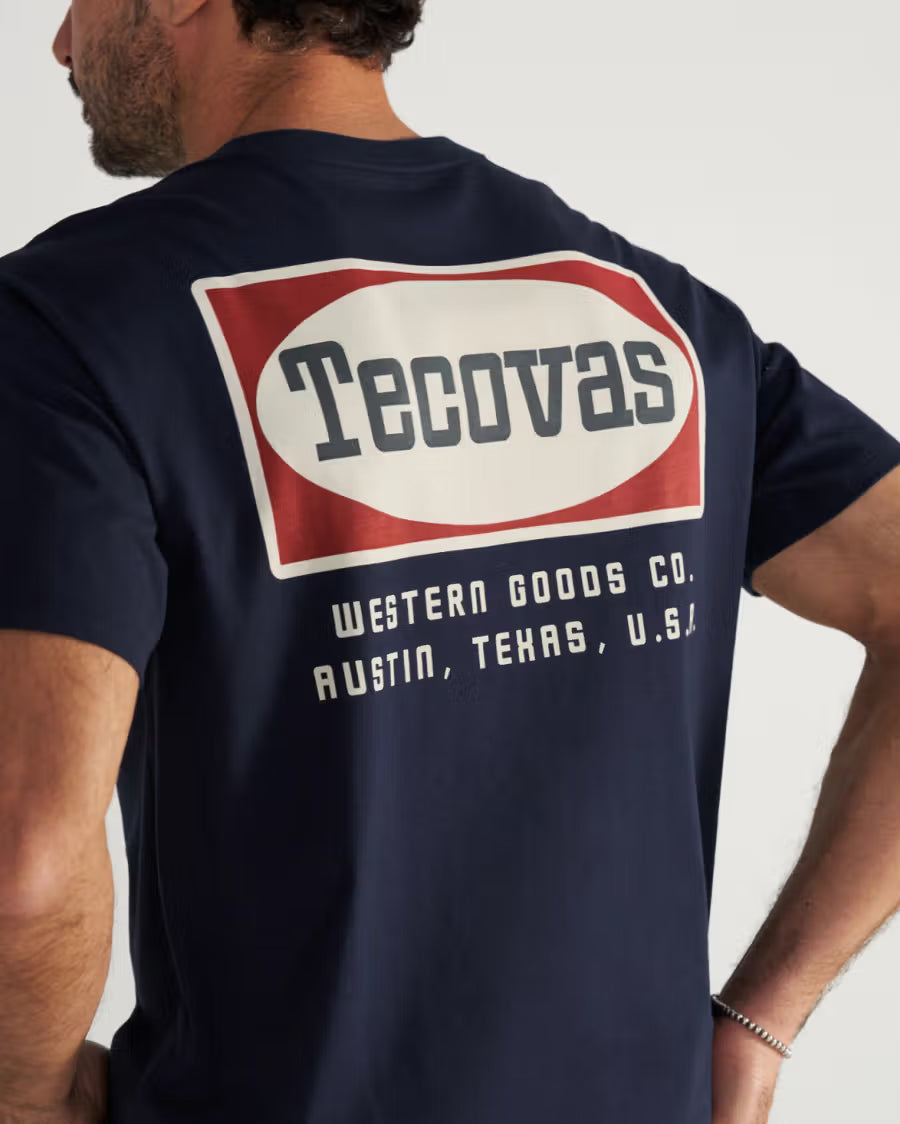 Men's Oval Tecovas Pocket Short Sleeve Tee Shirt - 61122-Nvr