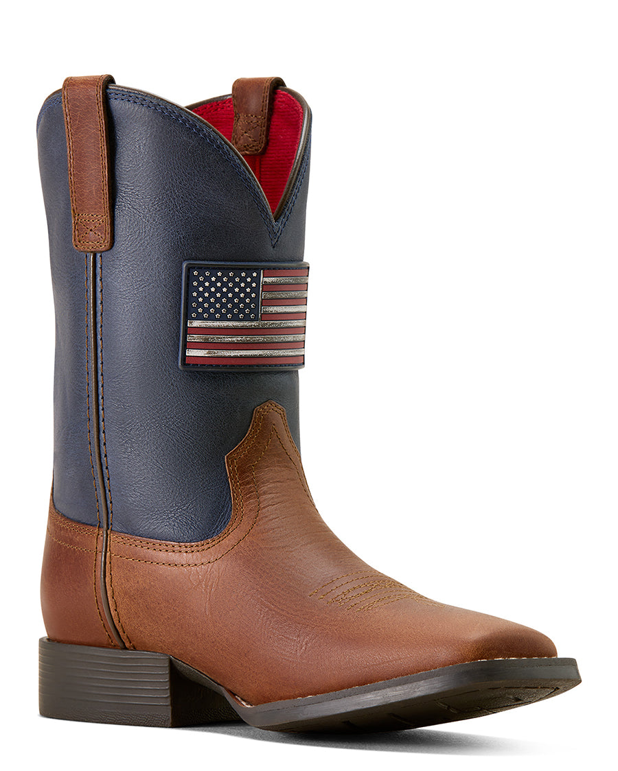 Youth Freedom Rider Wide Square Toe Western Boots - 10074213