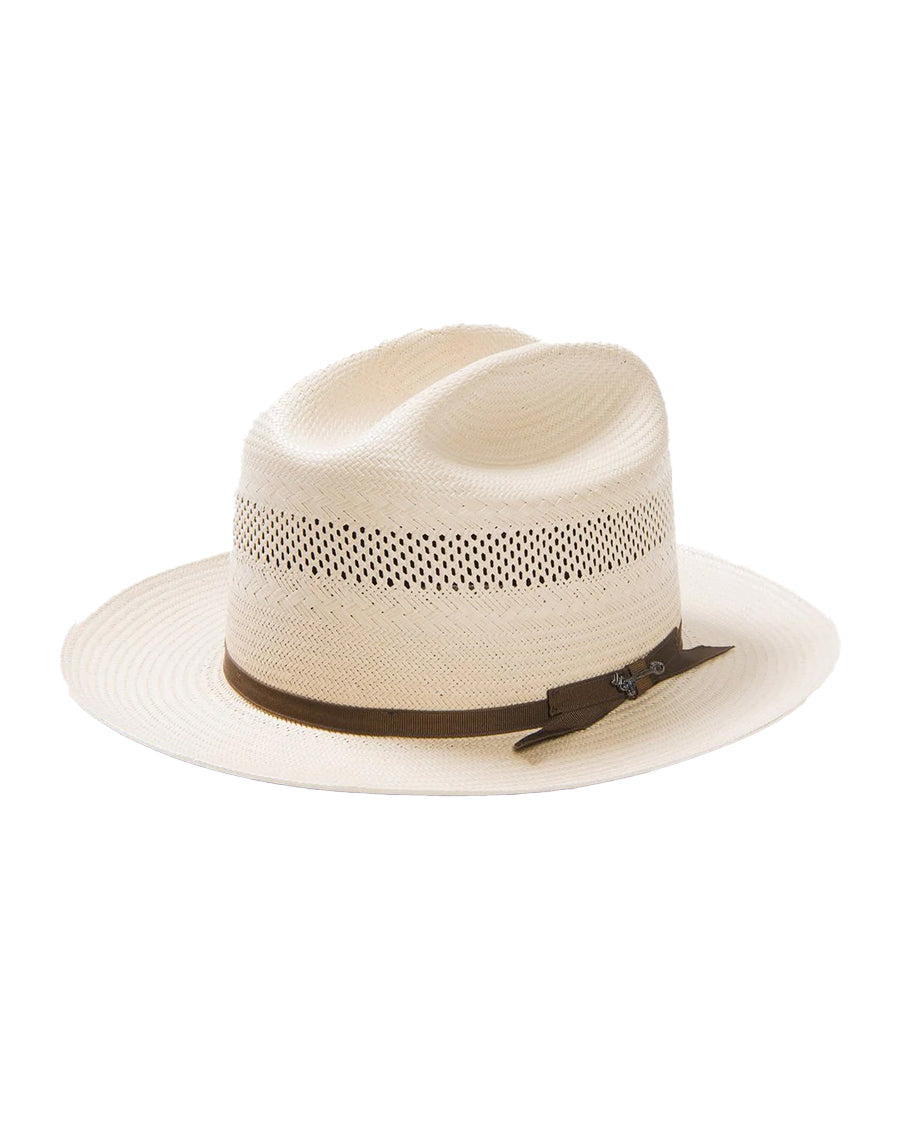 Open Road 10X Vented Straw Cowboy Hat - SSOPRV-0526-T1 by Stetson Hats from Skip’s Western Outfitters | HAT-SSOPRV-0526-T1-6-3/4
