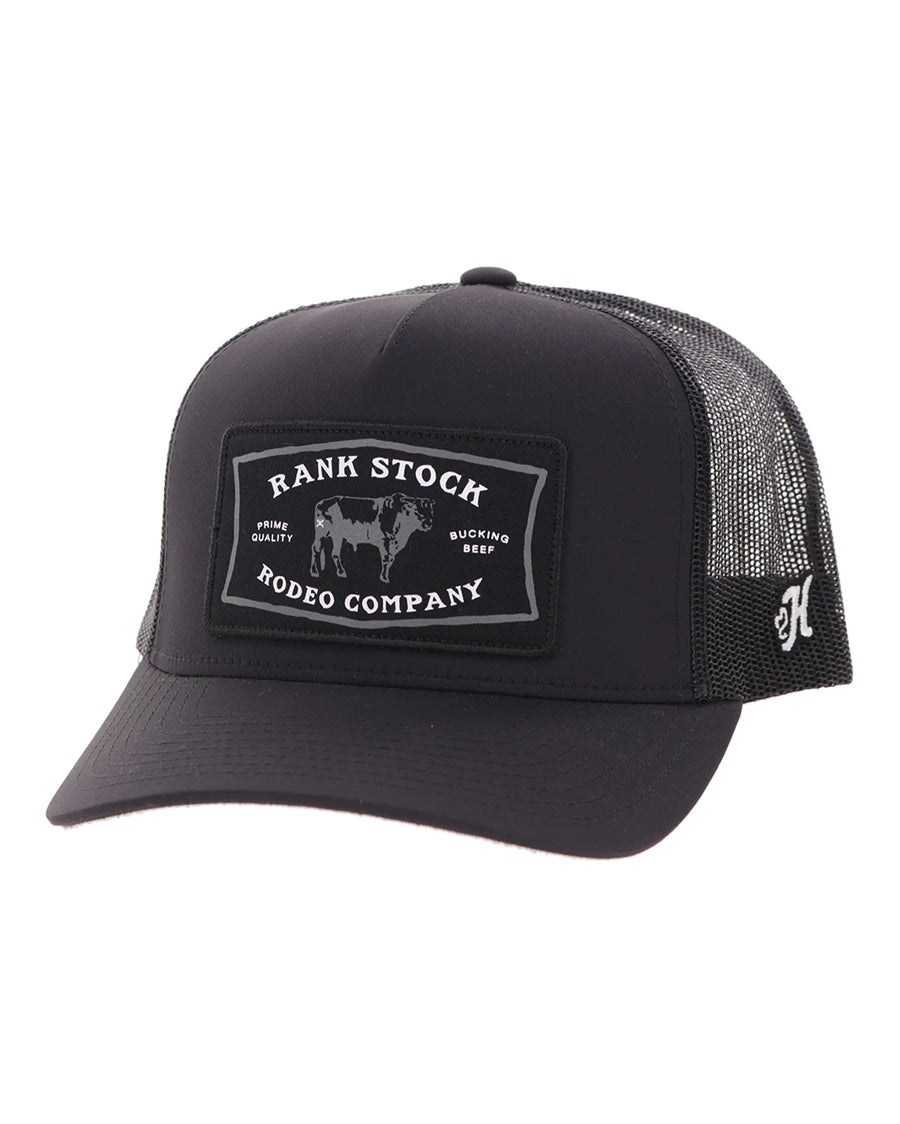 Rank Stock Trucker Cap - 2661T-BK by Hooey from Skip’s Western Outfitters | HOO-2661T-BK-O/S-BLACK