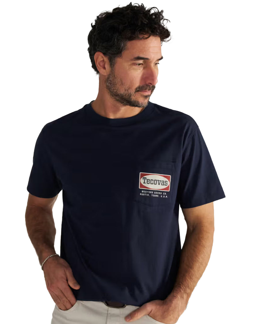 Men's Oval Tecovas Pocket Short Sleeve Tee Shirt - 61122-Nvr