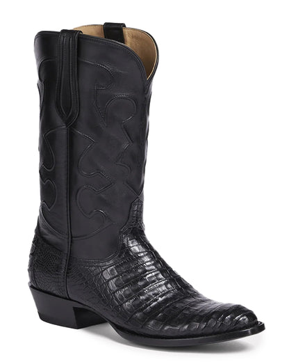 Men's Charles Caiman Crocodile Belly Boots by Lucchese from Skip’s Western Outfitters | LUC-M1636.R4-085-D