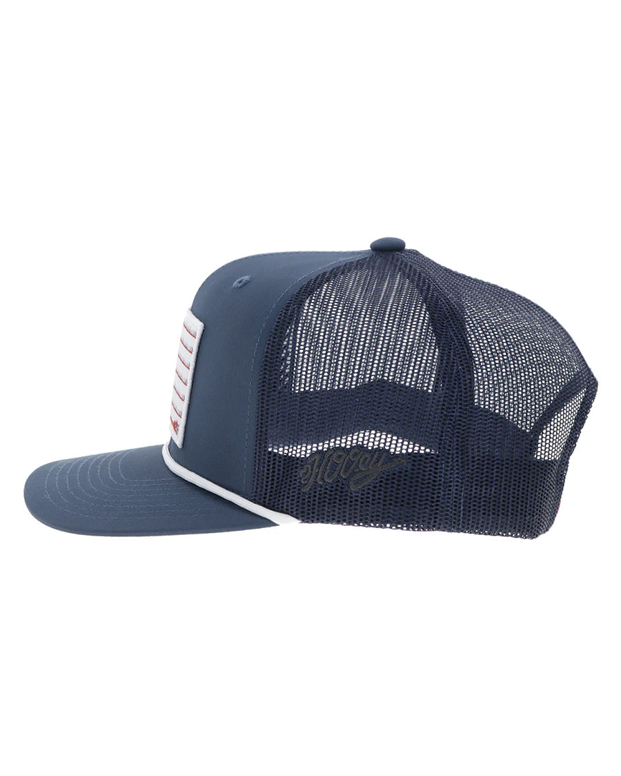 Youth 1776 Liberty Roper Navy 6-Panel Trucker Cap - 2655T-Nv-Y