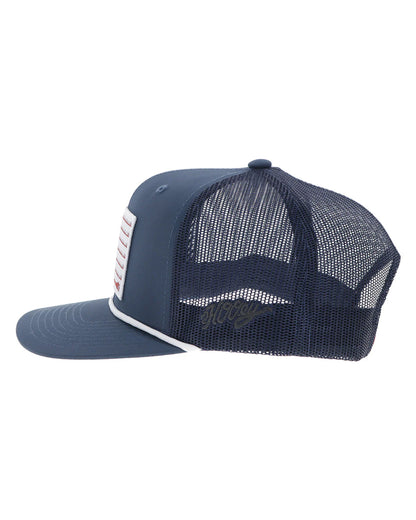 Youth 1776 Liberty Roper Navy 6-Panel Trucker Cap - 2655T-Nv-Y