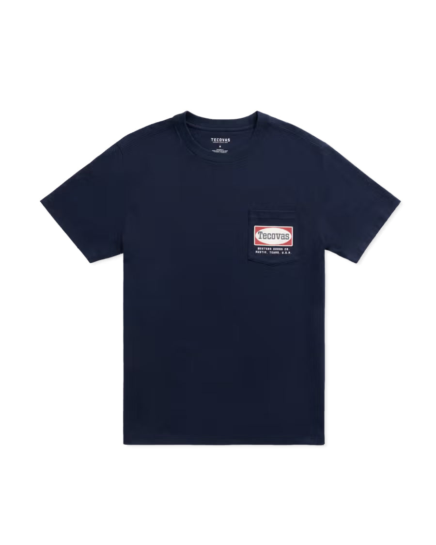 Men's Oval Tecovas Pocket Short Sleeve Tee Shirt - 61122-Nvr