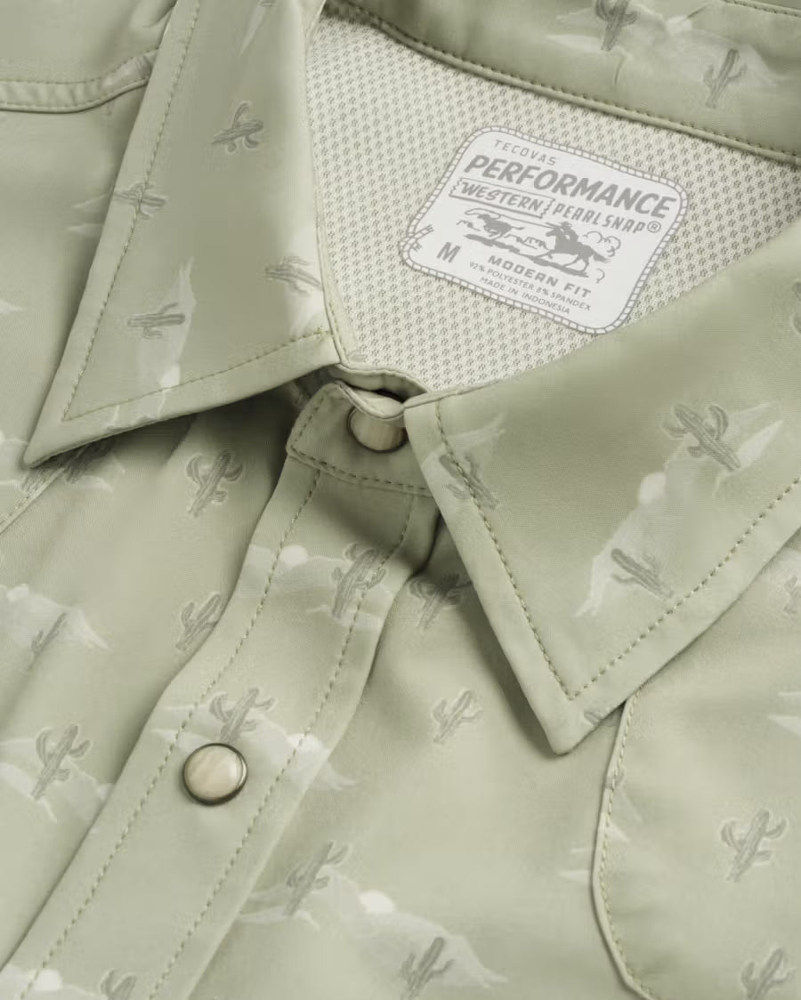 Men's Performance Western Pearl Snap Short Sleeve Shirt - 40364-Dls