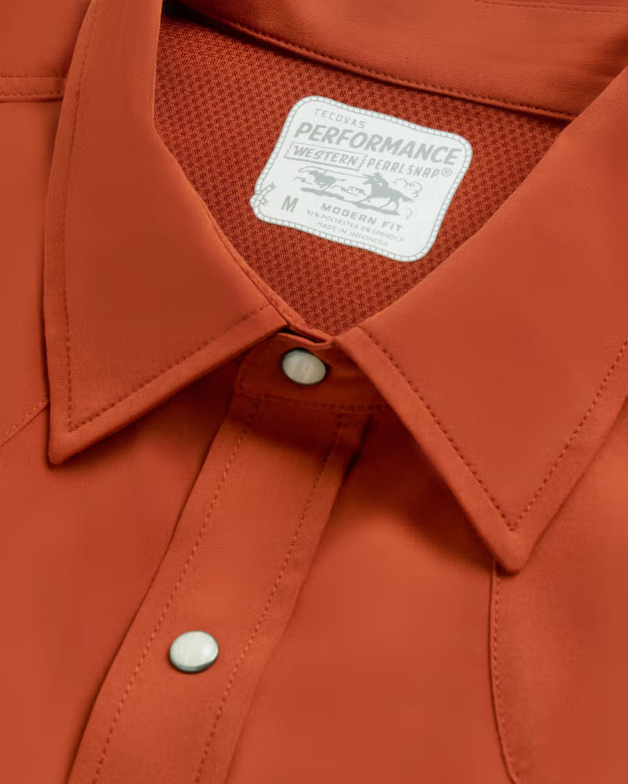 Men's Performance Western Pearl Snap Short Sleeve Shirt - 40364-Orr