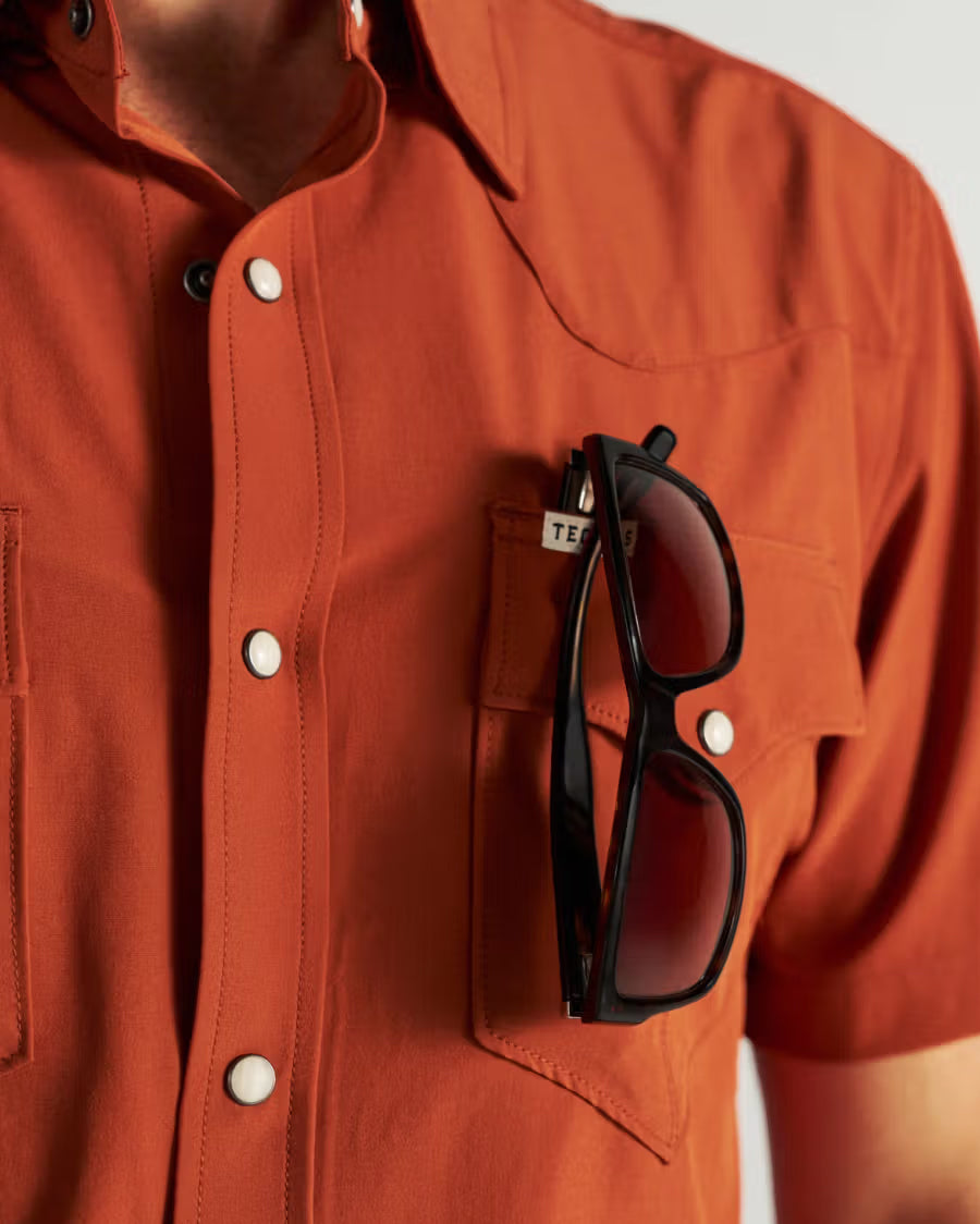 Men's Performance Western Pearl Snap Short Sleeve Shirt - 40364-Orr