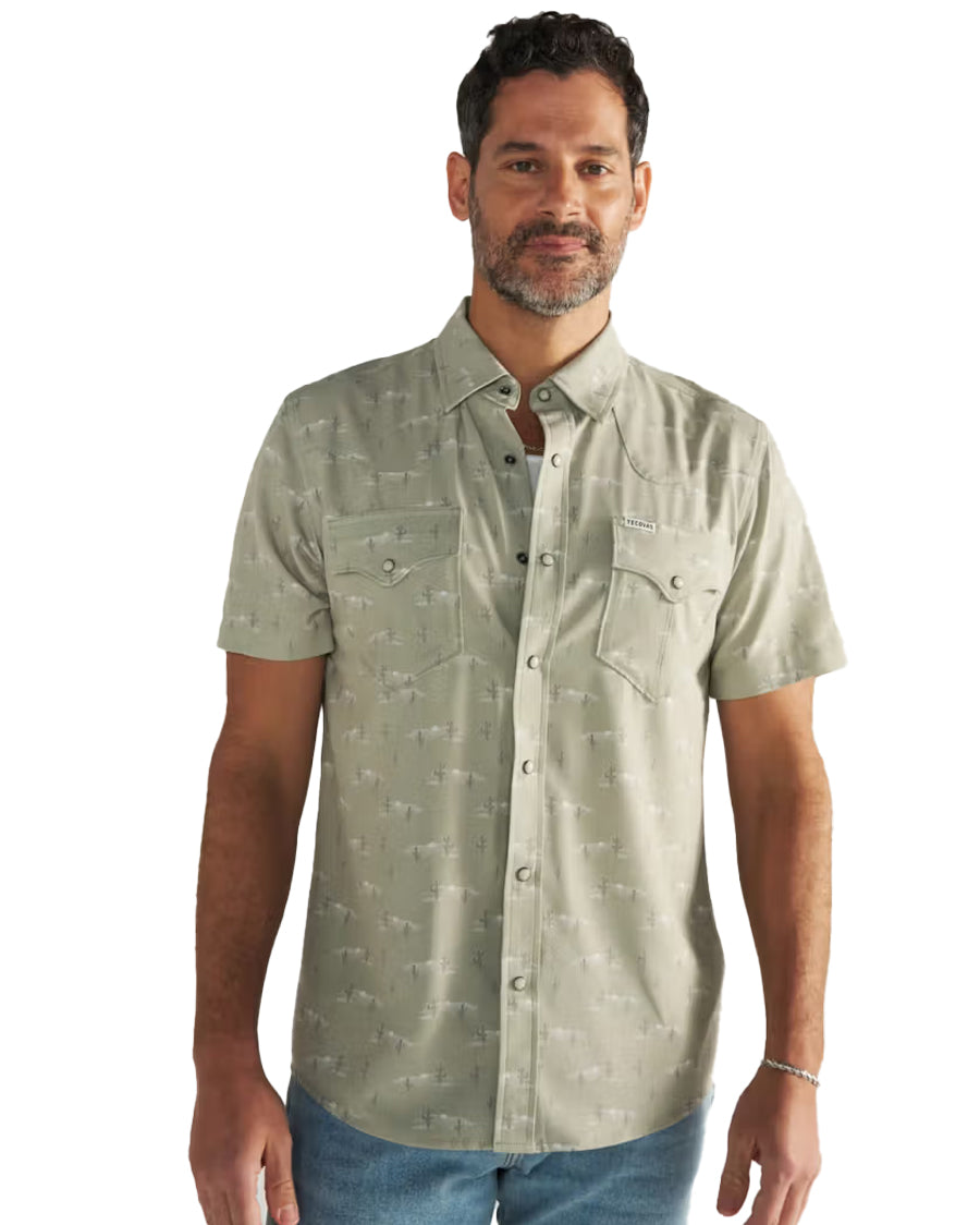 Men's Performance Western Pearl Snap Short Sleeve Shirt - 40364-Dls