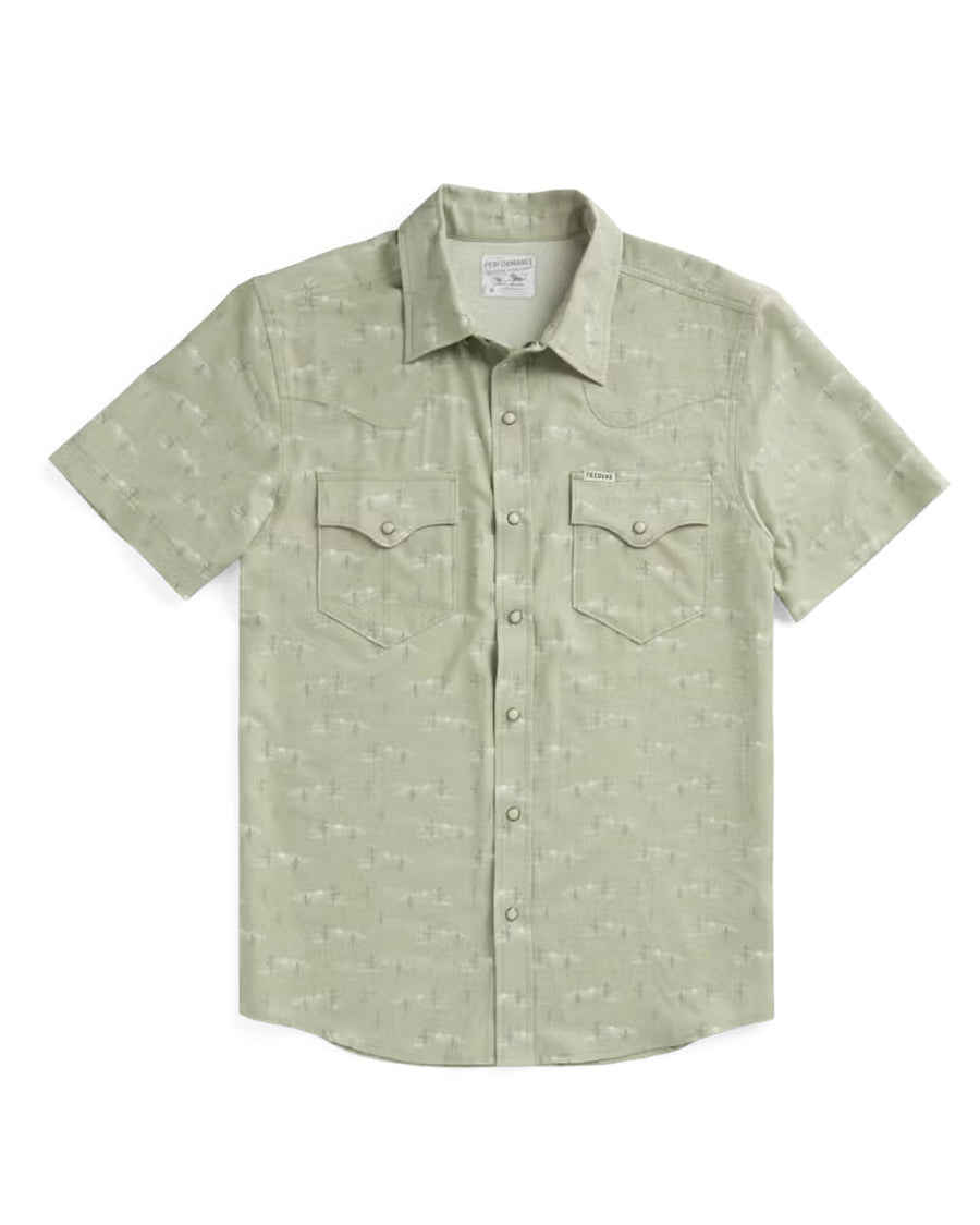 Men's Performance Western Pearl Snap Short Sleeve Shirt - 40364-Dls