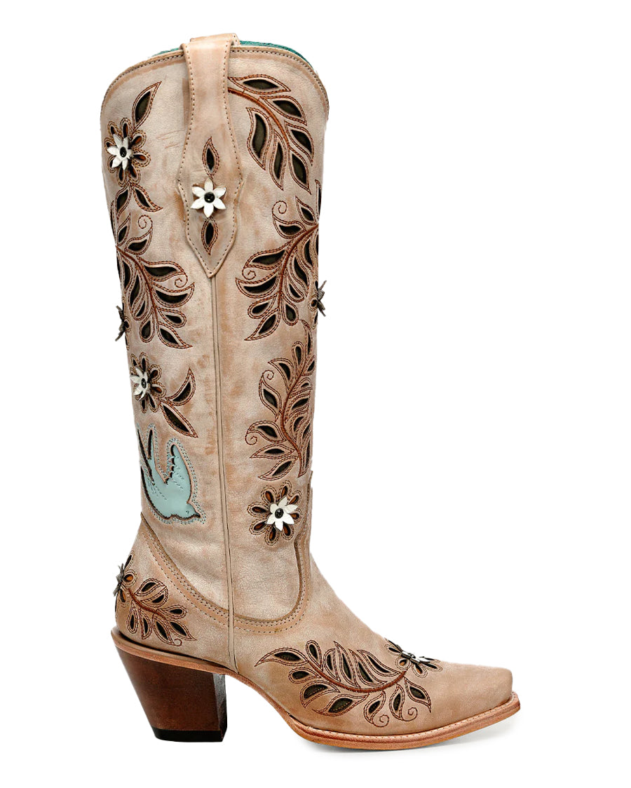 Women's Floral Day Tall Western Boots - Z5429