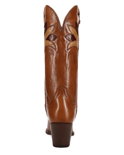 Women's Marsala Leather Western Boots - Dp7174