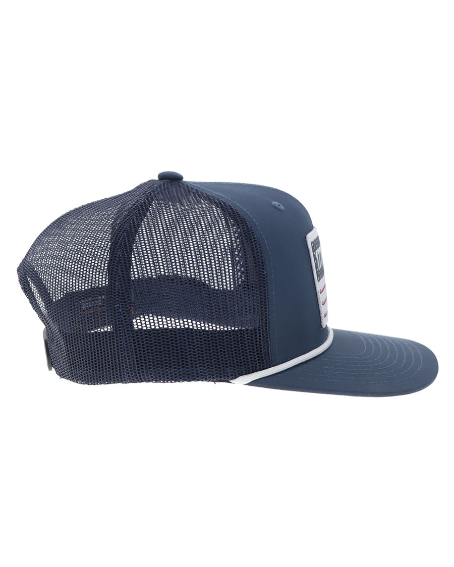 Youth 1776 Liberty Roper Navy 6-Panel Trucker Cap - 2655T-Nv-Y