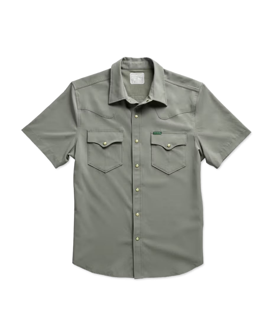 Tecovas Men's Performance Western Pearl Snap Short Sleeve Shirt