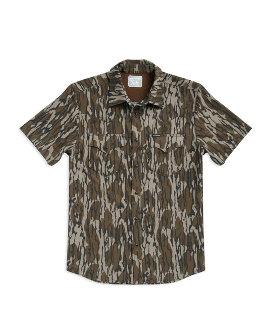 Men's Tecovas X Mossy Oak Short Sleeve Performance Western Shirt - 61103-Mob