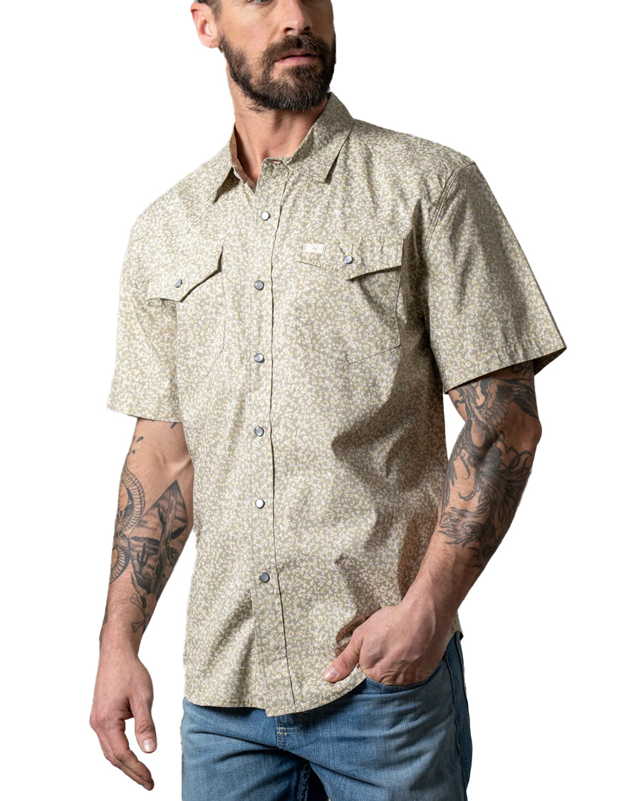 Men's Bascom Short Sleeve Western Snap Shirt - Mds0000092-Gn009