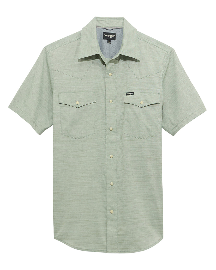 Men's Atg Short Sleeve Drover Utility Shirt - 112375153 by Wrangler from Skip’s Western Outfitters | WRA-112375153-3XL-REG