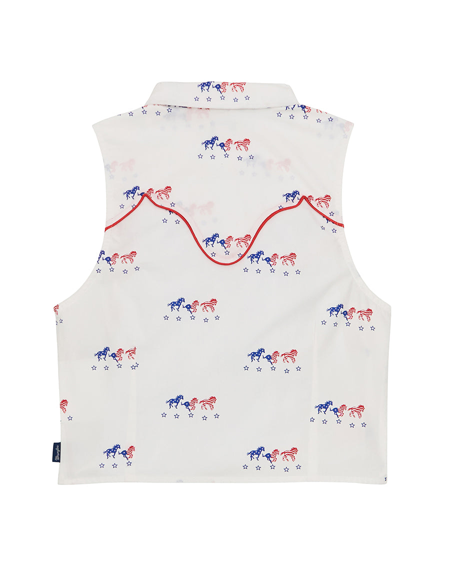 Women's Retro® Americana Sleeveless Snap Shirt - 112379496