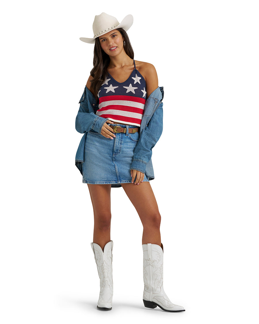 Women's Retro® Americana Crochet Tank - 112379502