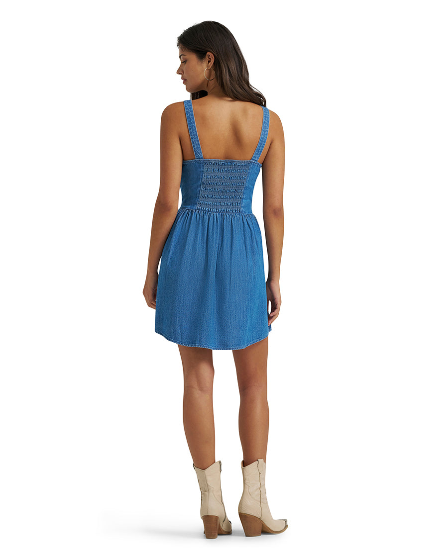 Women's Retro® Americana Drop Waist Denim Dress - 112379498