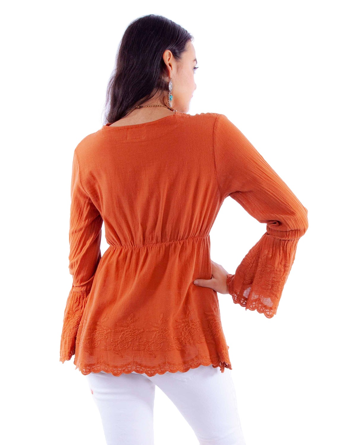 Peruvian Top Women's Peruvian Cotton Bell Sleeve Top – Skip's Western Outfitters