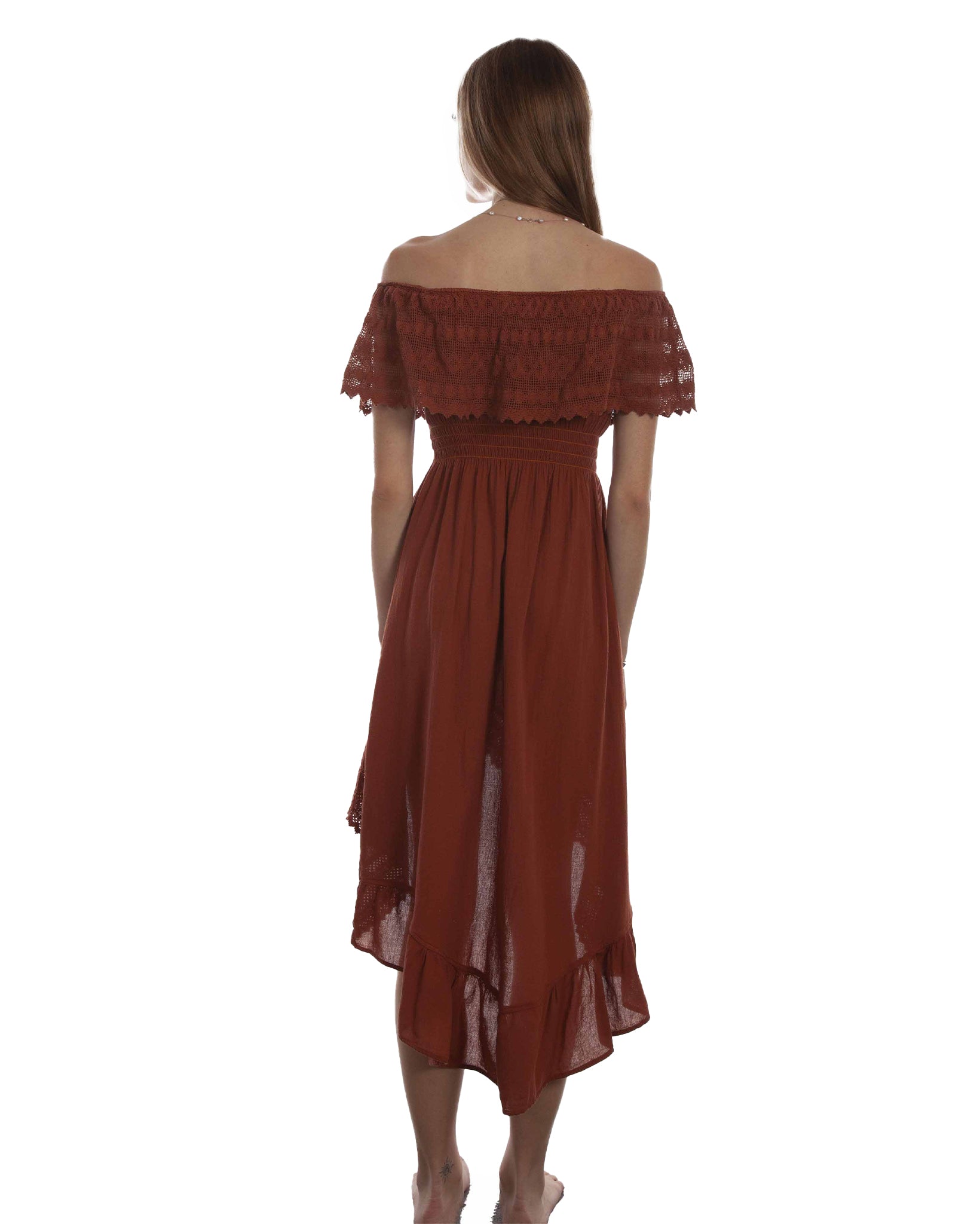 Scully - Womens Off Shoulder Hi/Lo Dress - X-Large / Ginger Scully - Womens Off Shoulder Hi/Lo Dress - X-Large / Ginger