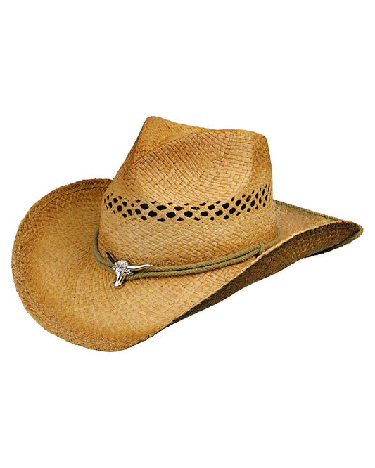 Outback Raffia Distressed Western Hat by LTC Hats from Skip’s Western Outfitters | LTC-R12DV2-S-NATURAL
