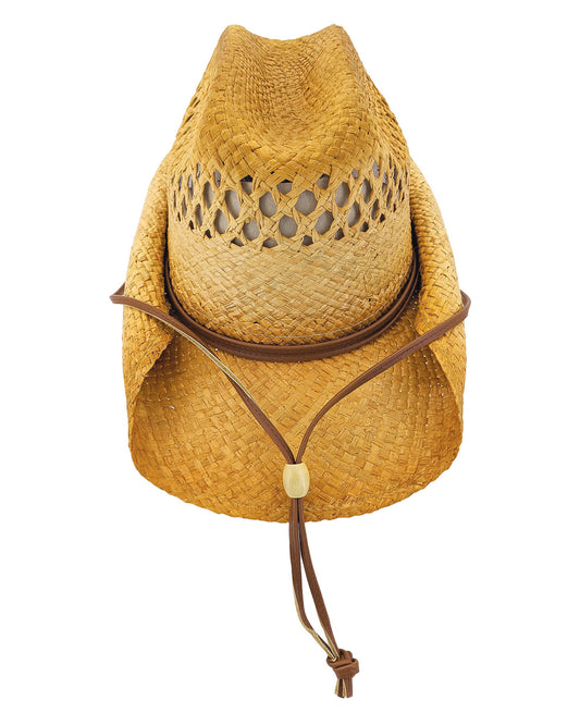 Raffia Cattleman Western Hat by LTC Hats from Skip’s Western Outfitters | LTC-RM77D-M-NATURAL