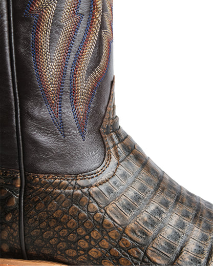 Men's Chocolate Exotic Western Boots - Rw2007-1