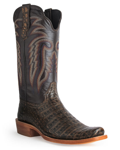 Men's Chocolate Exotic Western Boots - Rw2007-1 by R Watson from Skip’s Western Outfitters | RWA-RW2007-1-080-D