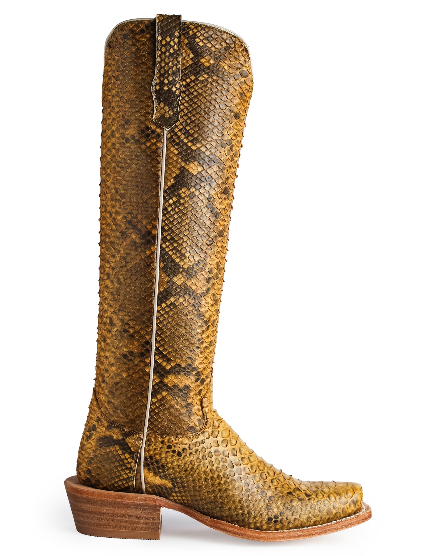 Women's Champagne Tall Exotic Western Boots - Rwl7212-1
