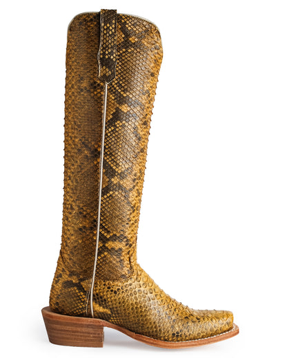 Women's Champagne Tall Exotic Western Boots - Rwl7212-1